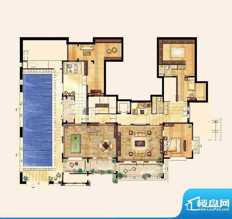 金茂逸墅g户型地下层面积:500.00