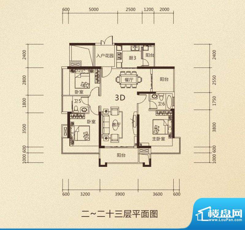 惠州鼎峰国汇山5室2厅3卫户型图-惠州楼盘网