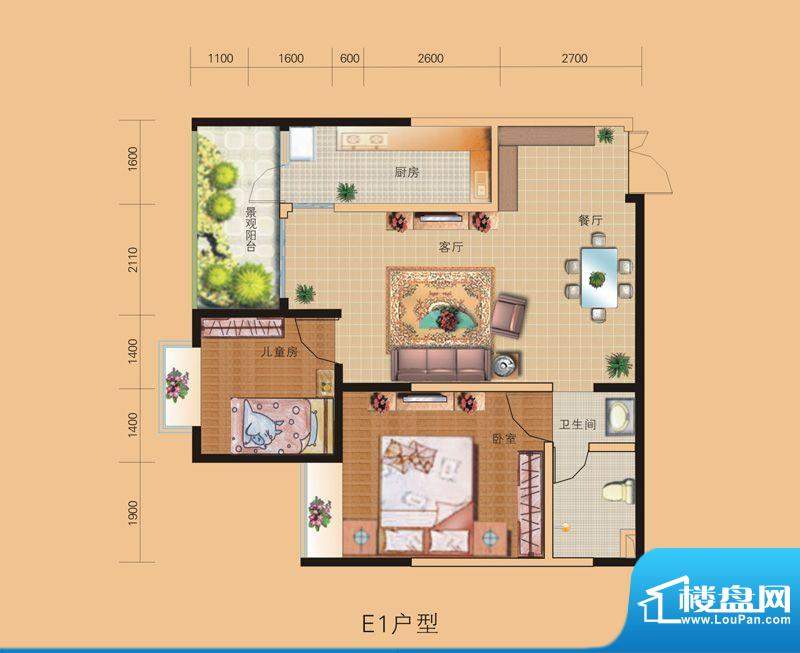 昆明山水融城3室2厅户型图-昆明楼盘网