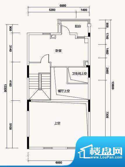 万科白沙润园户型图b户型(三层面