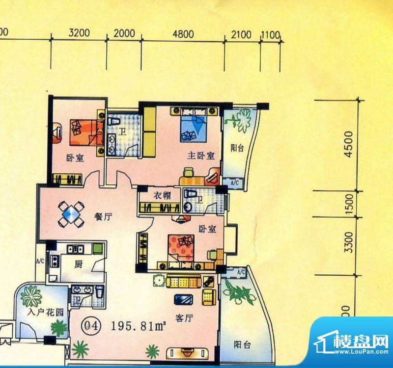 东堤湾花园21幢标准层洋房户型点评; 东堤湾花园东堤湾花园21幢标准层