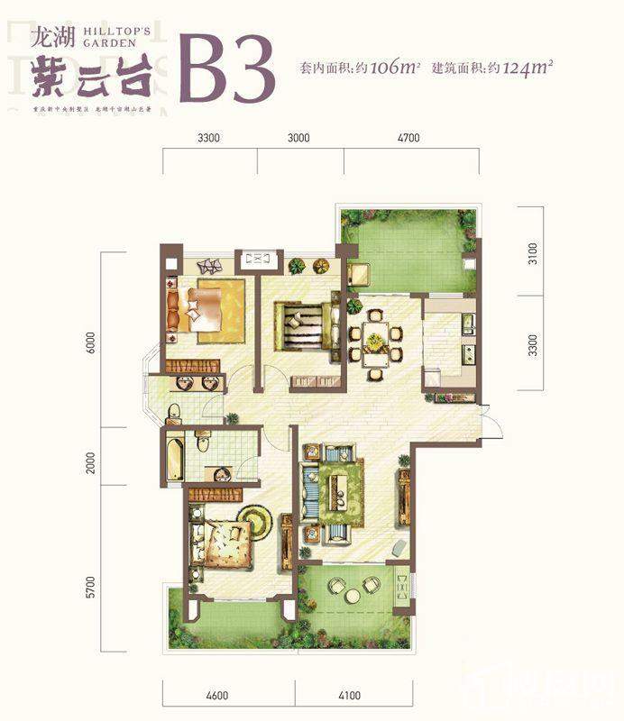 龙湖紫云台 户型图_房型图_户型图大全-重庆楼盘网