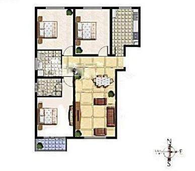 廊坊金悦华府2室1厅1卫户型图-廊坊楼盘网