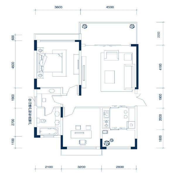 贵阳中铁阅山湖3室2厅2卫户型图-贵阳楼盘网