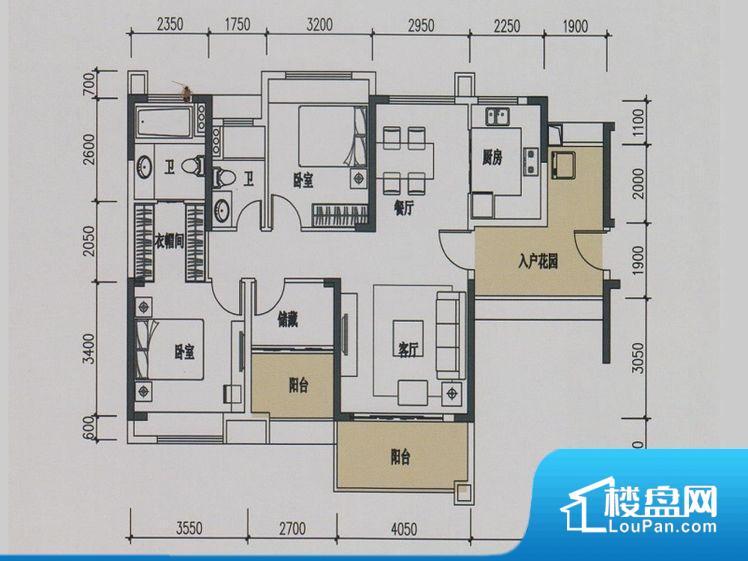 广州肇庆·敏捷城1室1厅户型图-广州楼盘网