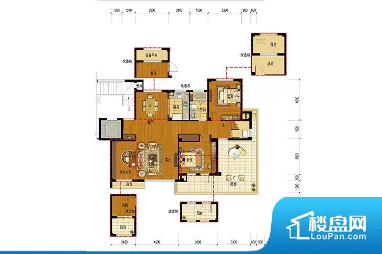 宁波澜湖郡4室2厅户型图-宁波楼盘网