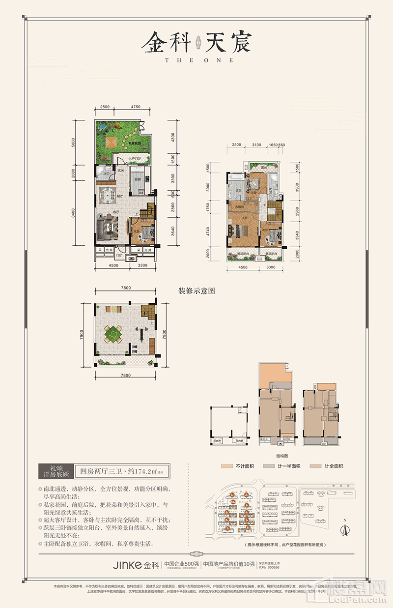 金科·天宸乐颂洋房标准层户型图-柳州楼盘网