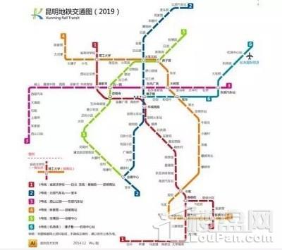 巨大的地铁施工现场,《昆明市城市轨道交通近期建造规划(2013-2019年)