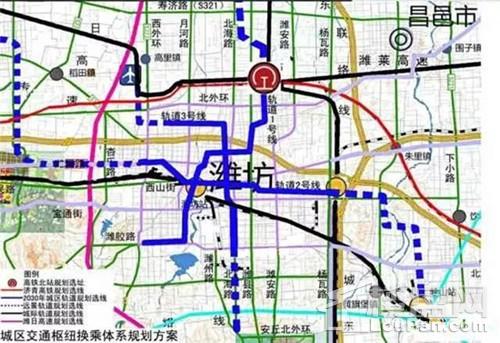 就是从潍坊高铁北站可以乘坐轻轨直达青岛五四广场
