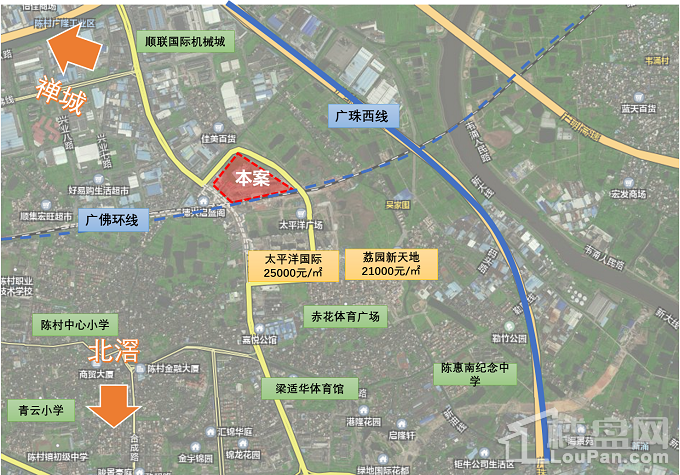 顺德陈村地铁站旁 12.7万平tod地块挂牌!