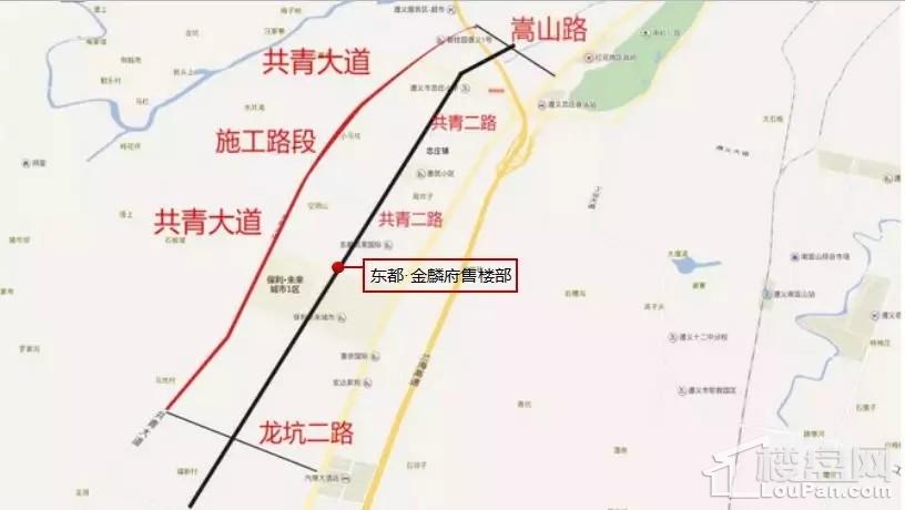 共青二路的上位历程  由龙坑途经施工路段前往高桥方向:共青大道与