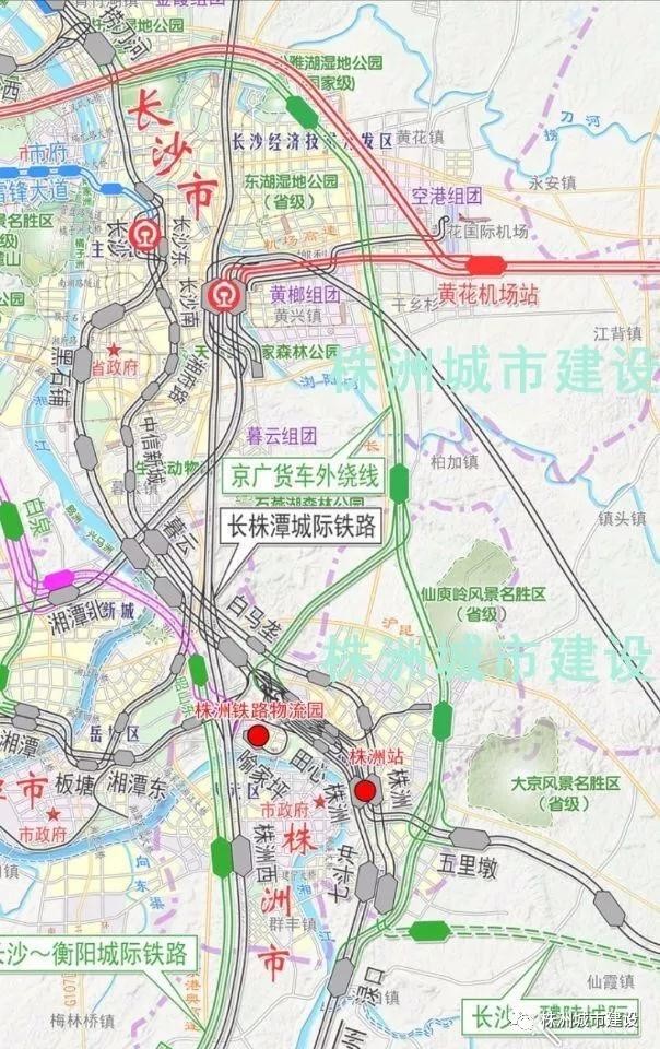 该线从京广铁路渌口站引出,沿着株洲城市东部郊区及长株高速北上