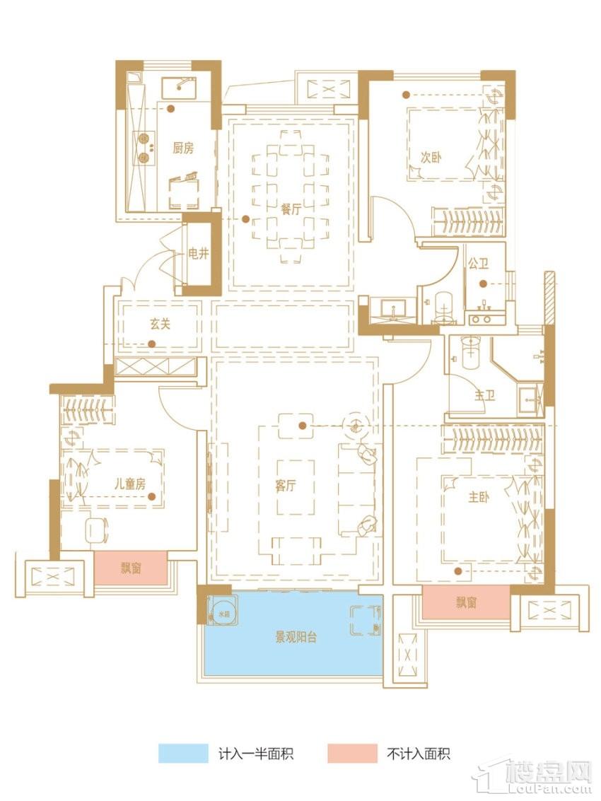 南昌新房 经开区楼盘 > 金科集美阳光洋房c户型