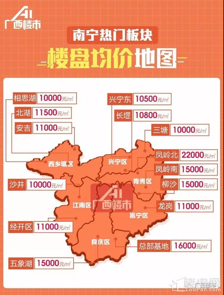 南宁最高楼面价地图 地荒蔓延 地价扶摇而上