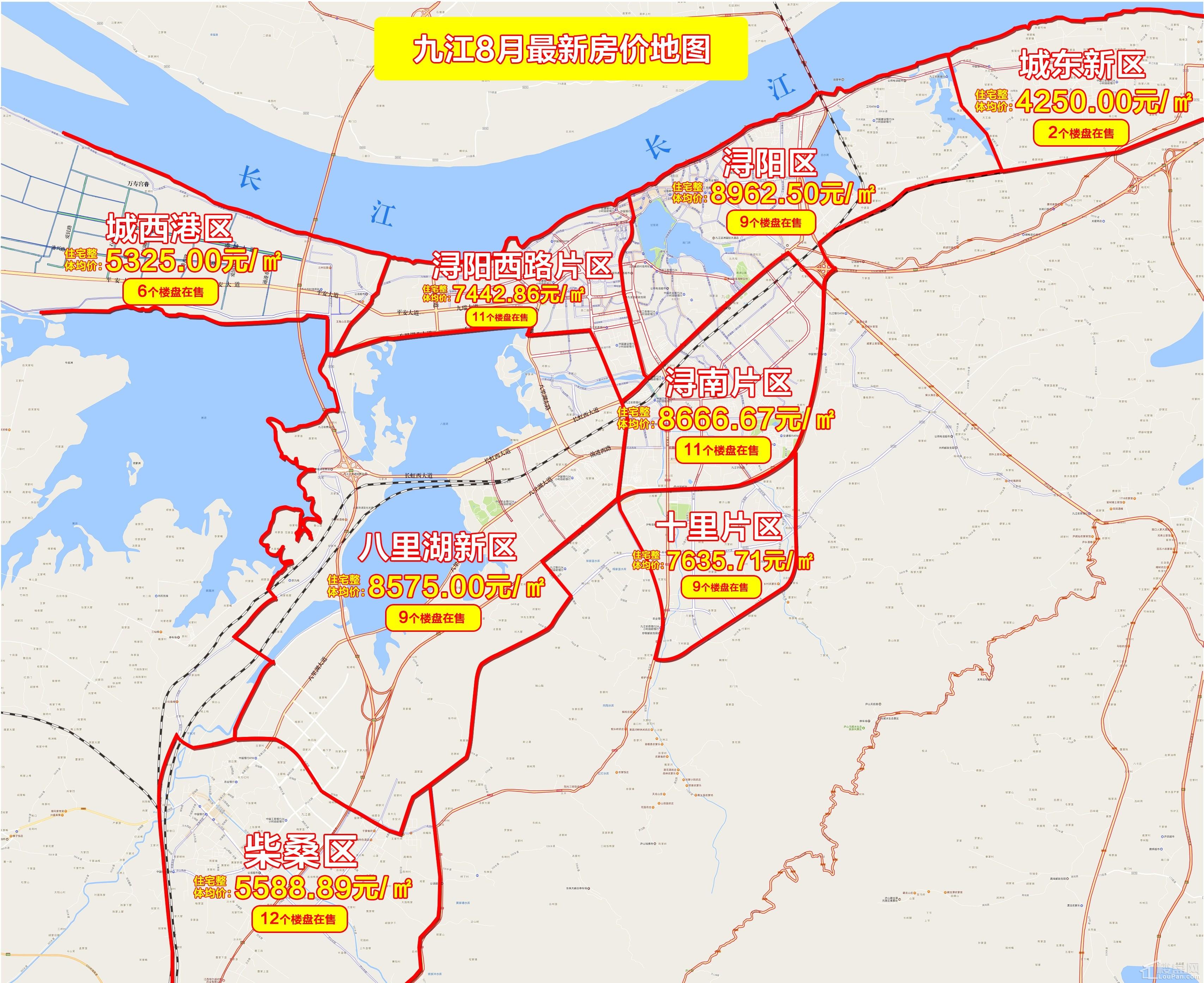 九江最新版房价地图出炉!8月买房还看这里!