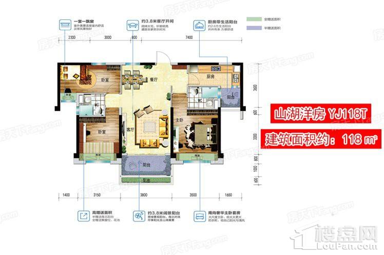 江门台山碧桂园楼层平面图户型图-江门楼盘网