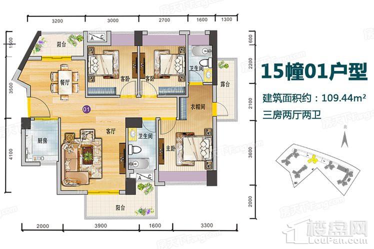 江门金海湾三期楼层平面图户型图-江门楼盘网