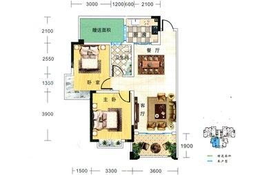 2室2厅2卫  82.00㎡