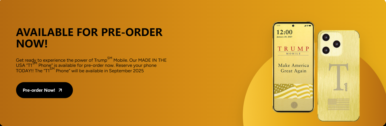 特朗普集团推出T1智能手机，主打“美国制造”理念，预计9月上市