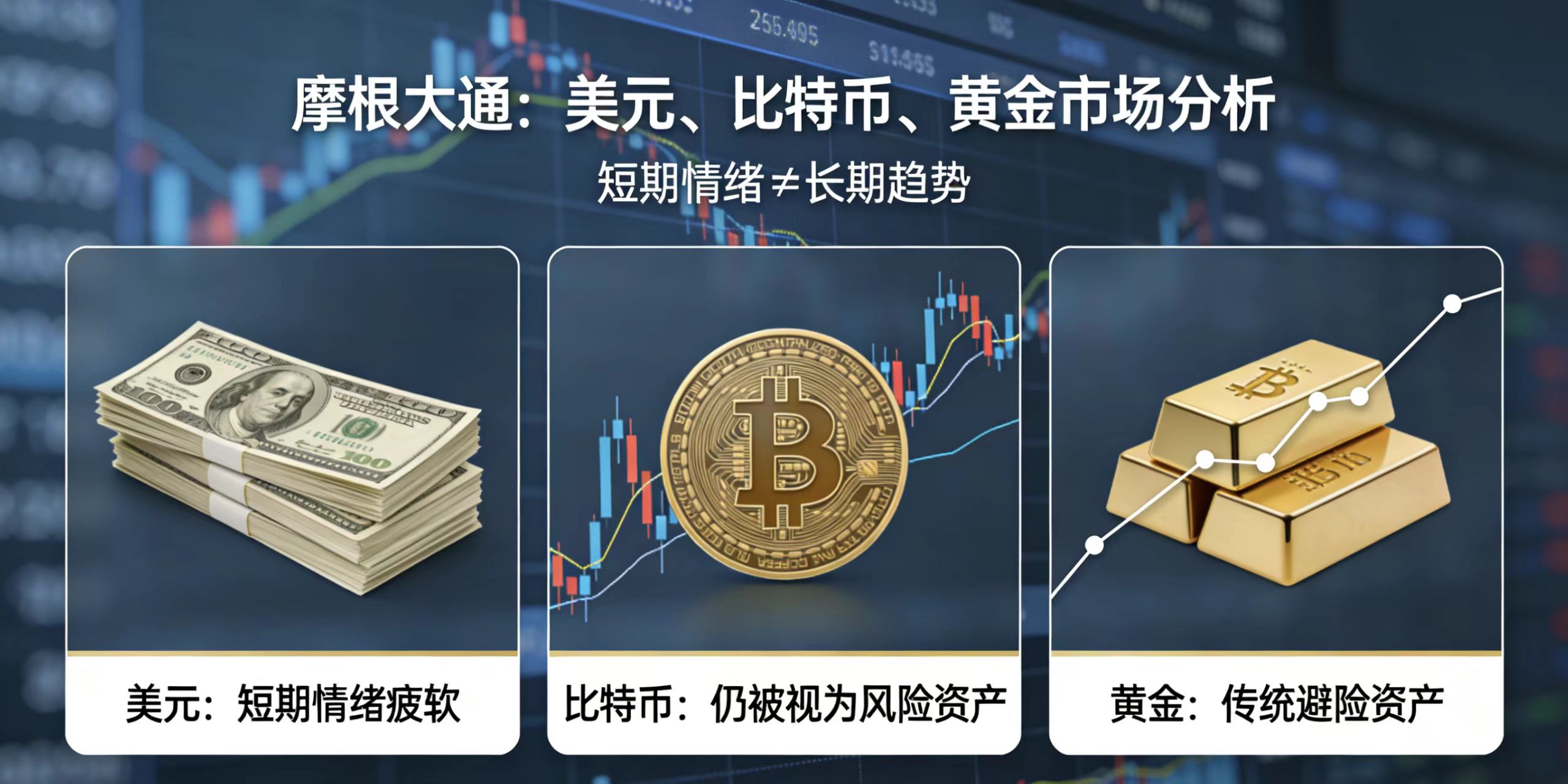 摩根大通：美元疲软属短期情绪，比特币仍被视为风险资产