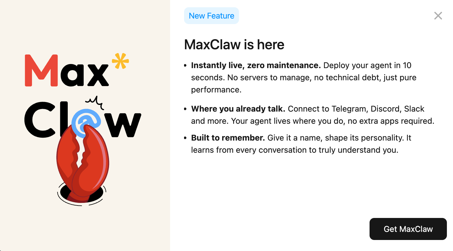 MiniMax升级Agent底座 Expert 2.0+MaxClaw上线