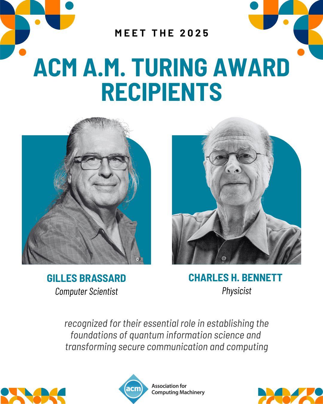 2025图灵奖授予量子信息双雄 首次表彰量子物理相关研究成里程碑