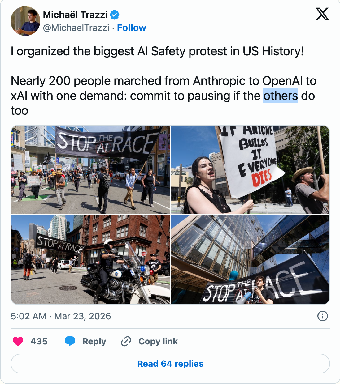 “暂停AI竞赛！”约200人围堵Anthropic总部