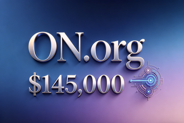 ON.org sold for $145,000! The scarcity value of two-letter .org domain names has exploded.