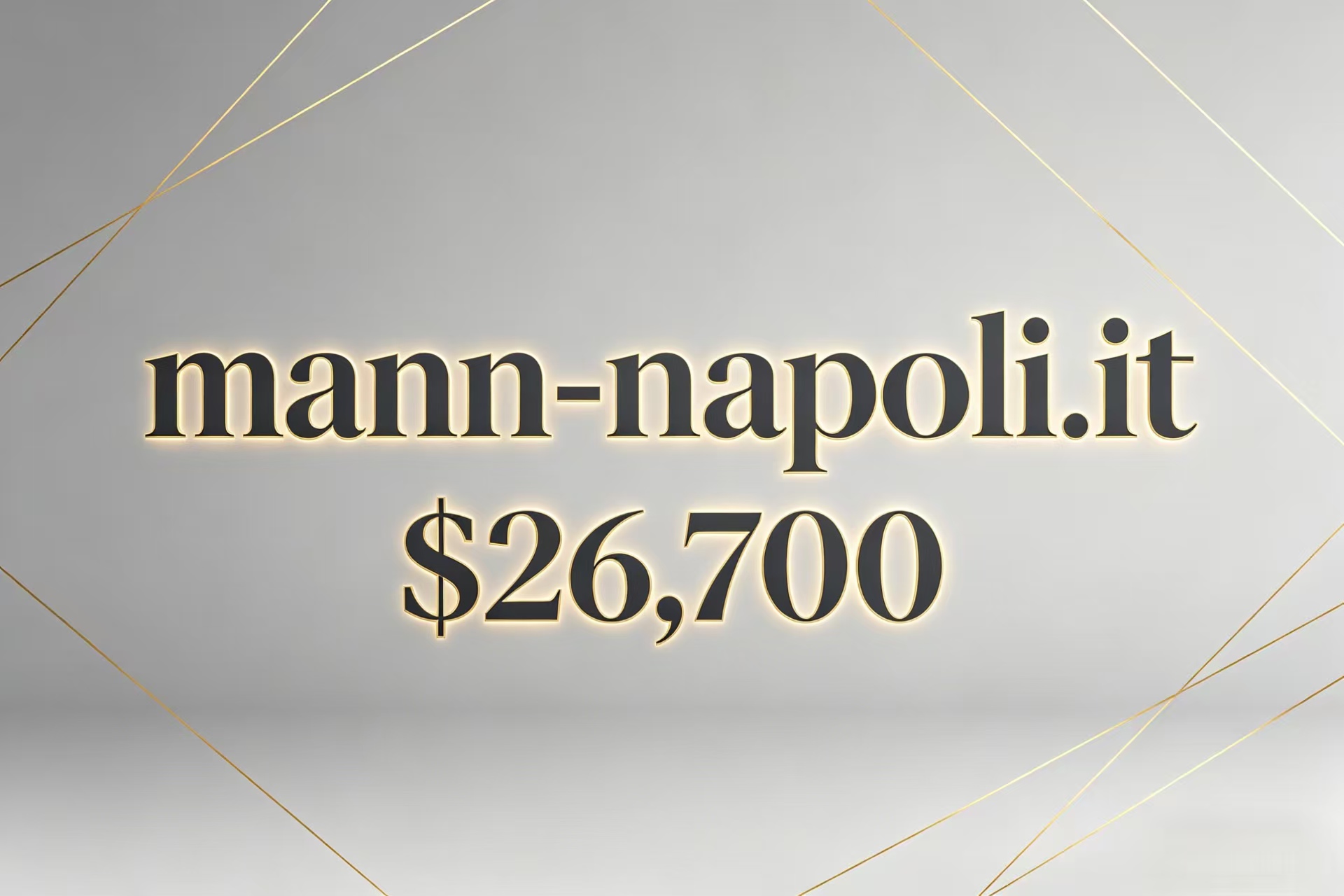 With the combined advantages of location and brand, mann-napoli.it has successfully changed hands for $26,700.