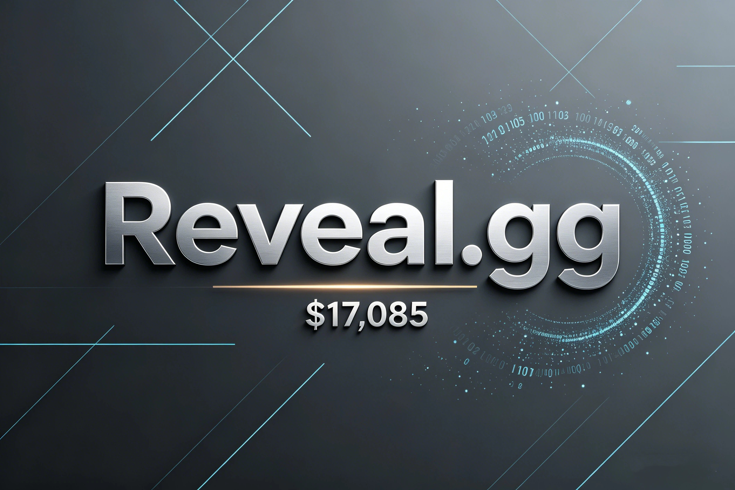 Premium generic keywords + golden suffixes, reveal.gg sold for $17,085 based on its solid quality.