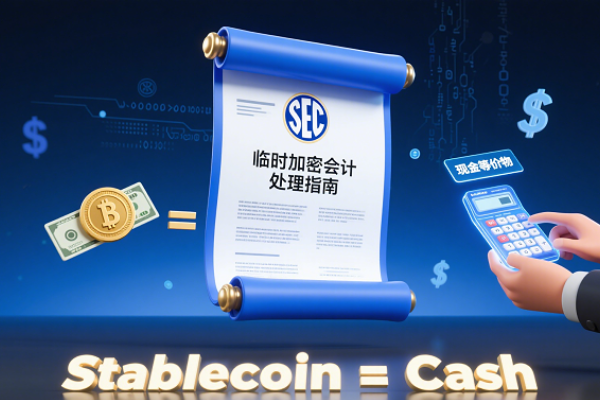 The US SEC issued temporary crypto accounting guidance: Some stablecoins can be treated as cash