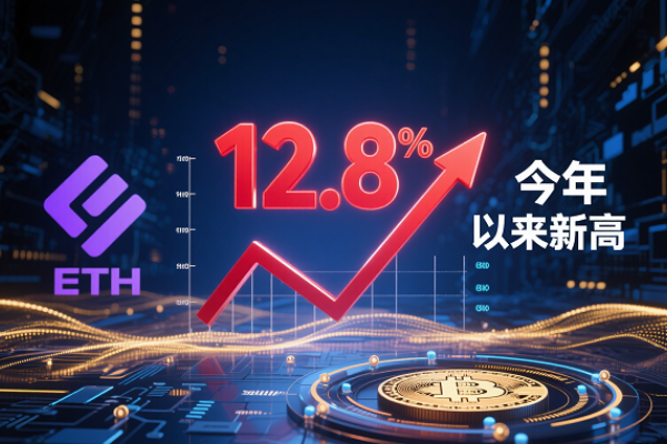 ETH's market share reached 12.8%, a new high this year.
