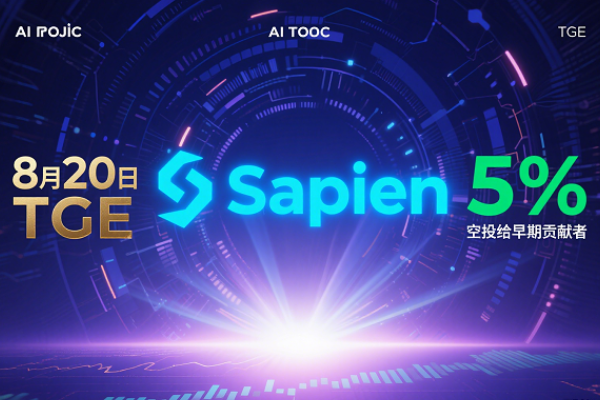 AI project Sapien will conduct a TGE on August 20, with 5% airdropped to early contributors