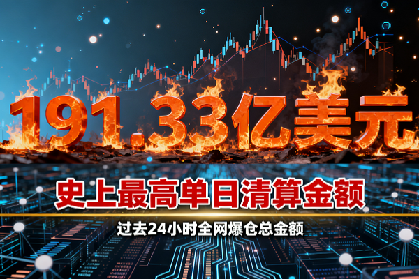 The total amount of liquidation in the past 24 hours was US$19.133 billion, the highest single-day liquidation amount in history.