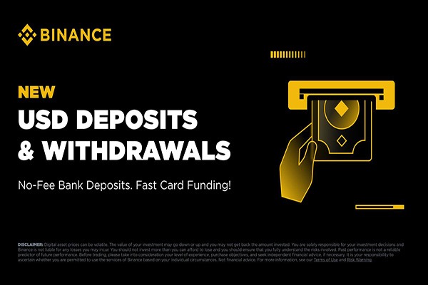 币安开放美元出入金通道!全球70国用户可直接存、提款
