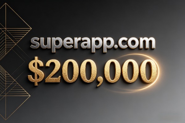 Sold for $200,000! superapp.com—the top-level domain for the global super app era.