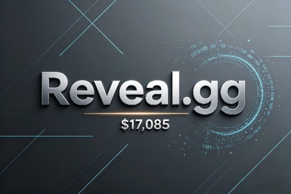 Premium generic keywords + golden suffixes, reveal.gg sold for $17,085 based on its solid quality.