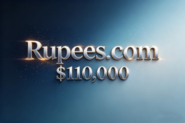 Value surpasses $100,000! Rupees.com sold for a record high, setting a new record for top-level currency domain names.