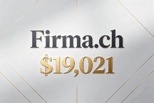 With the added prestige of a Swiss country code top-level domain and its association with generic business terms, Firma.ch sold for $19,021, demonstrating the value of premium European country code top-level domains.
