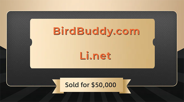 BirdBuddy.com和Li.net销售额达50,000美元