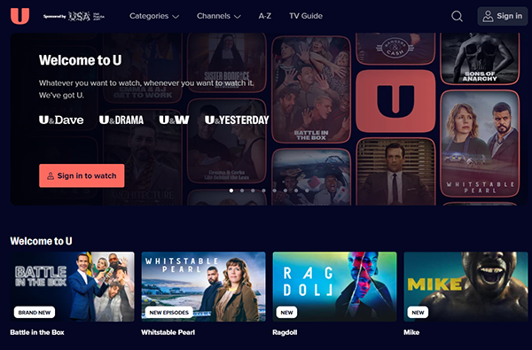 British TV gets a brand refresh with the single letter u.co.uk