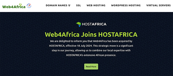 HostAfrica Announces Acquisition of Web4Africa, Strengthens African Web Hosting Market Leadership Position