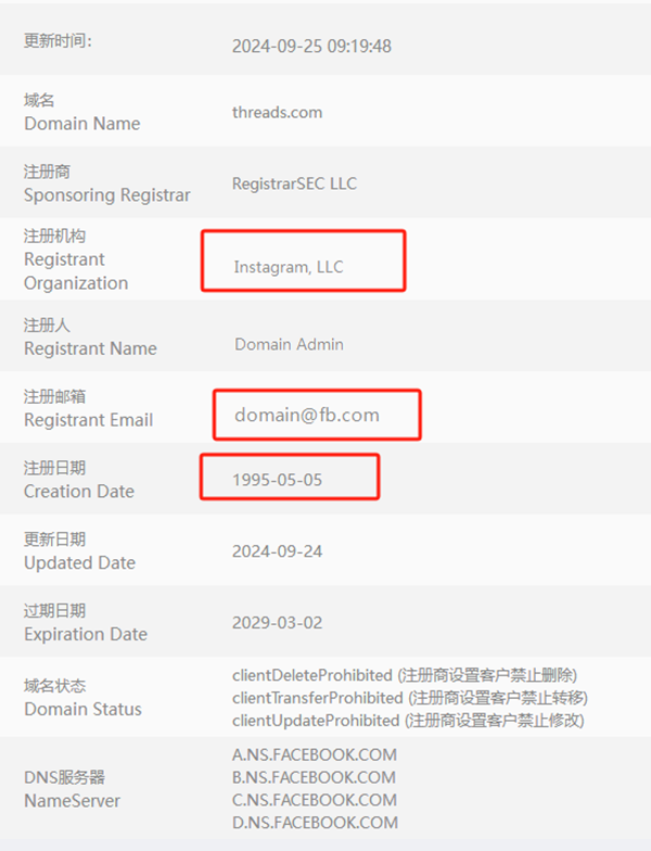 Facebook新公司Meta收购了Threads.com域名