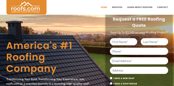 In $303,000 Brand Upgrade, First Roofing Acquires Roofs.com