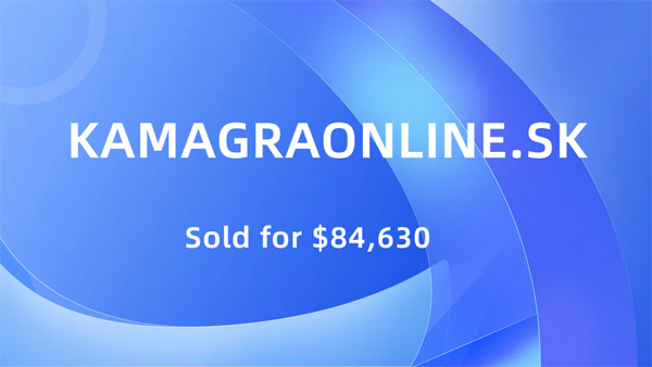 KAMAGRAONLINE.SK Sold for $84,630, Highest Transaction Record for a .