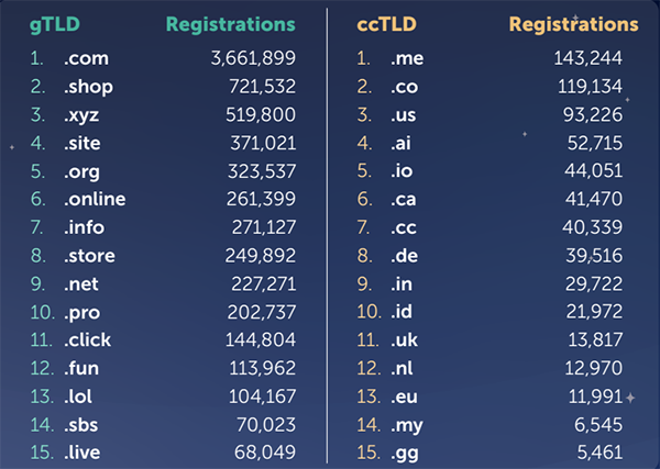 Domain name data for 2024 released, .COM is stable and ranks first in registration volume