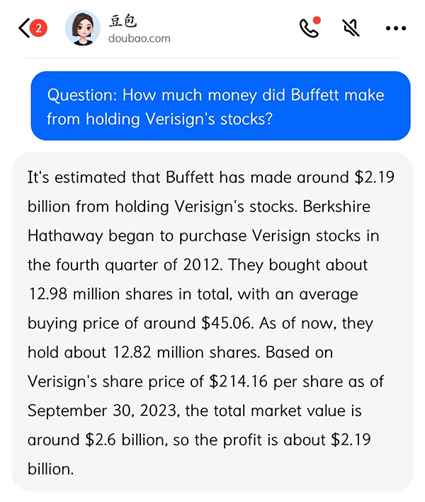 Breaking news: Buffett made a huge profit of $2.19 billion by investing in domain name stocks!