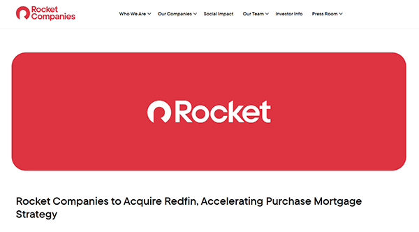 Rocket砸17.5亿美元收购Redfin，房地产域名风暴来袭