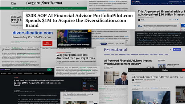 PortfolioPilot spends millions of dollars to acquire Diversification.com!