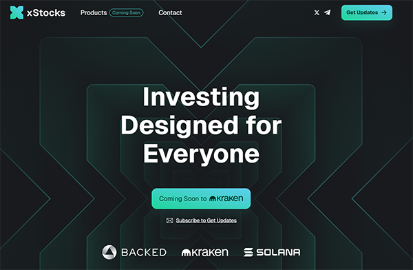 Kraken Launches Xstocks.com for Tokenized Stock Offering